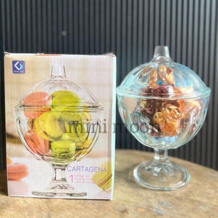 Kimglass Glass Jar 485 ML Aesthetic Eid Cake และ Candy Glass Jar