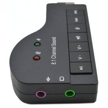 การ์ดเสียง USB รุ่น Piano 8.1 Channel 3D Audio - F23839 เท่มาก