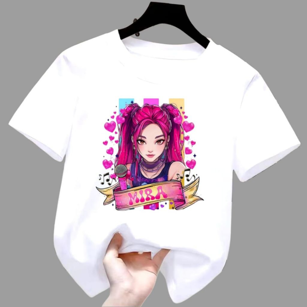 STAR KIDS_99 / เสื้อสําหรับเด็กผู้หญิงและผู้ใหญ่พร้อมรูปภาพ Kpop Demon Hunter MIRA