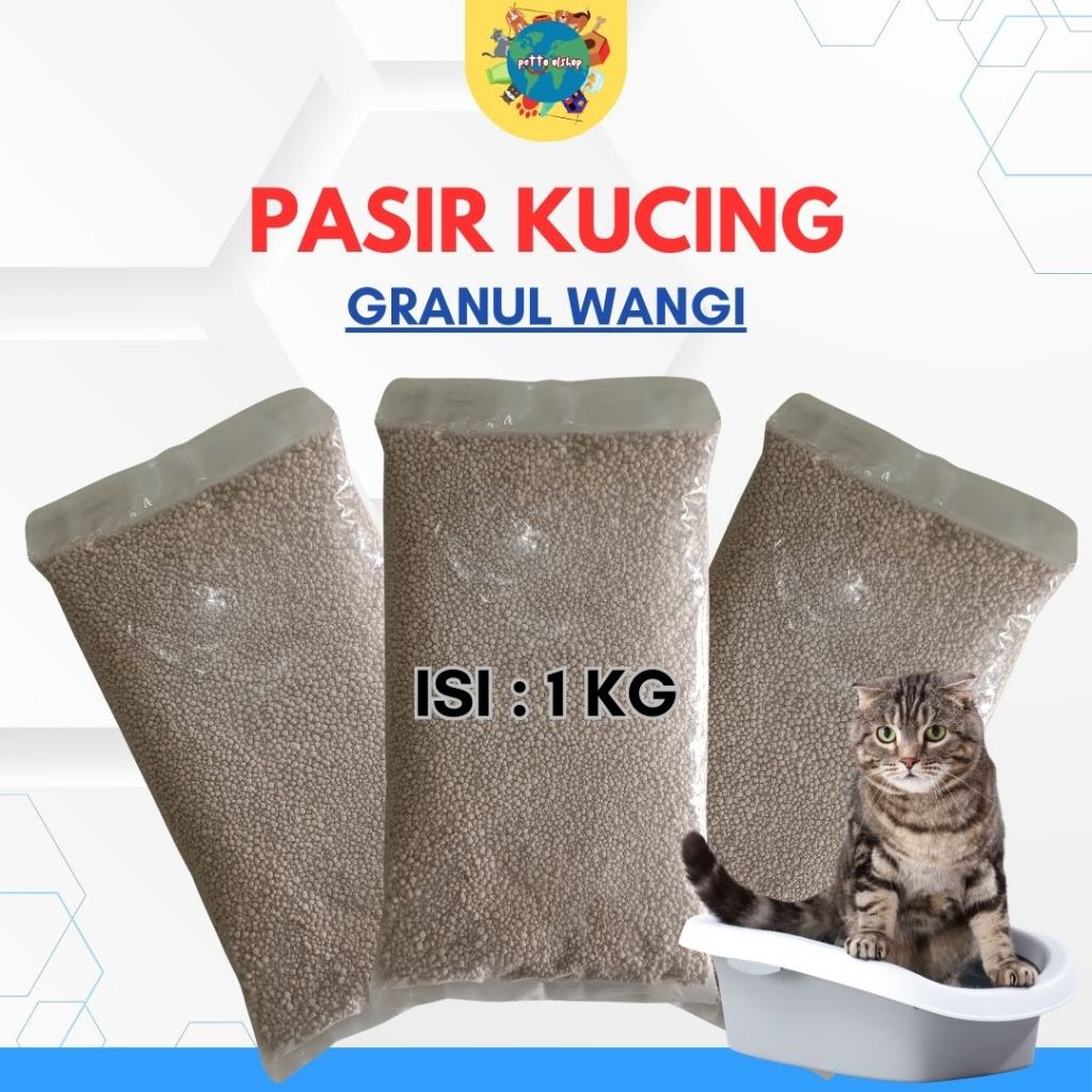 CAT SAND CLUMBAR 1KG GRANULE REPACK HAMSTER สําหรับ BATHING CAGE LINE ZEOLIT SANBBI TOFU 25 LITER 20