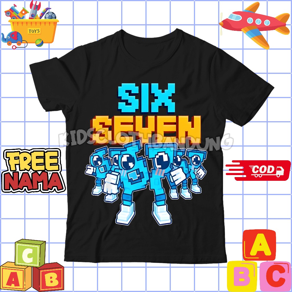 Six Seven Steal A Brainrot Roblox Kids T-shirt - Six Seven Roblox Boys Girls T-shirt