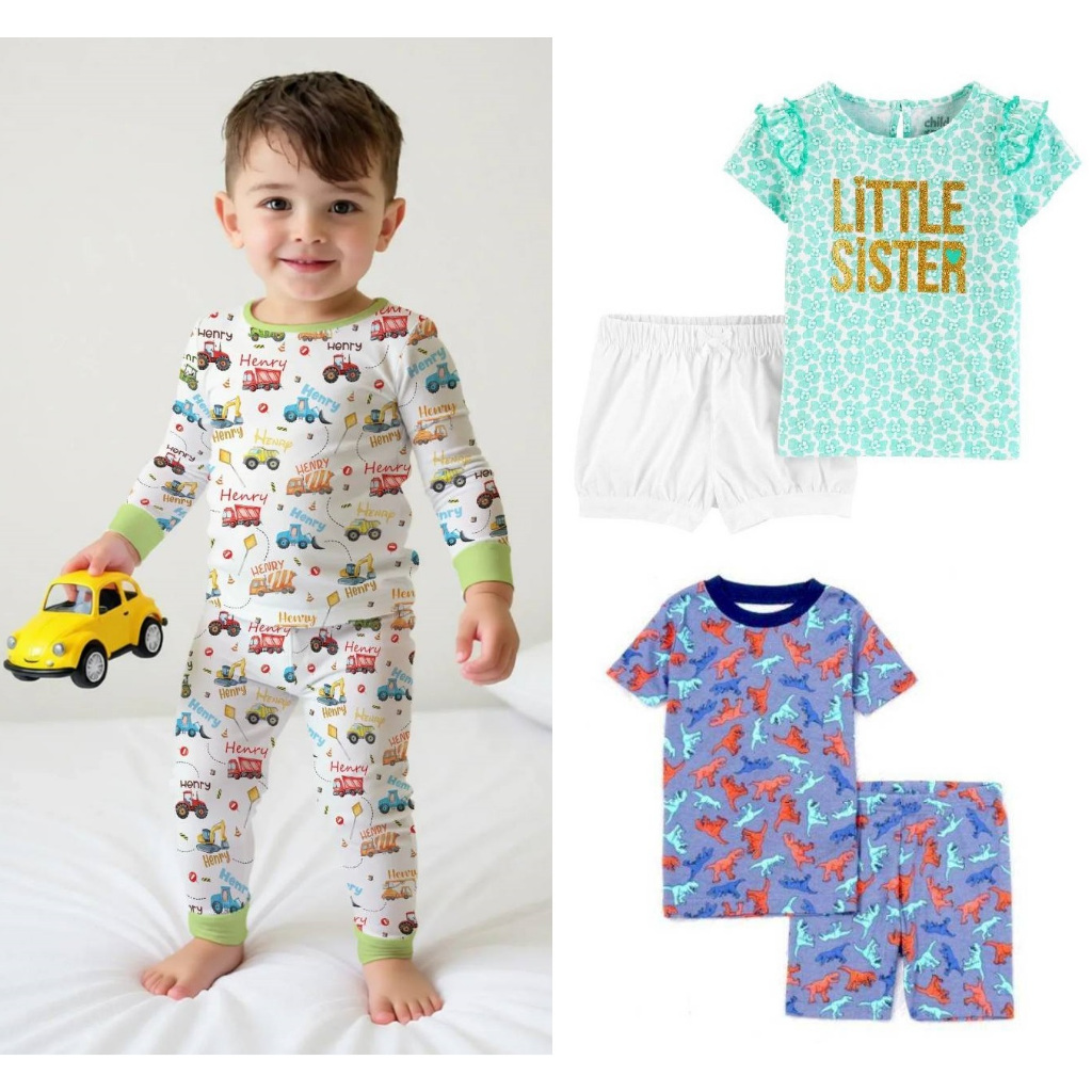 Pabrik branded CUCI GUDANG Crtrs pyjamas unisex kids C2 3 6 9 12 18 24 month bulan 2 7 8 year tahun 