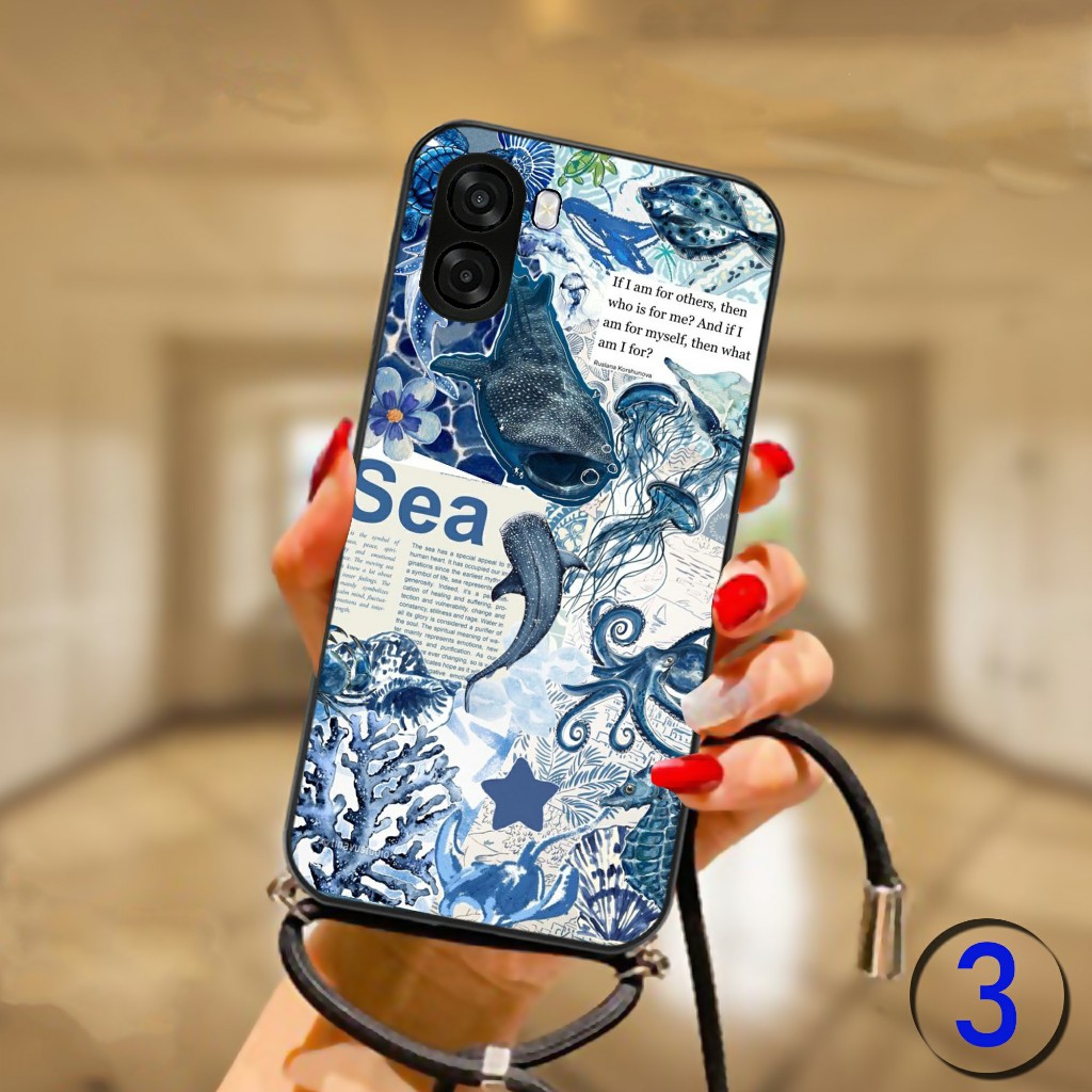 DW29JC SOFTCASE GLASS + STRAP OPPO A6X/OPPO A6 | ต่อต้าน A5X | ต่อต้าน A6 PRO | ต่อต้าน A3X