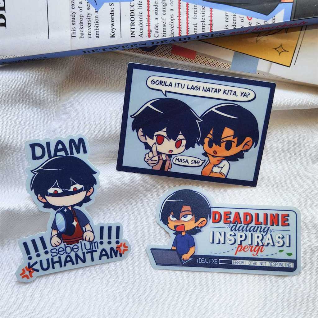 Mood Sticker 7-8 ซม. Katsu Kurokami Original Merch
