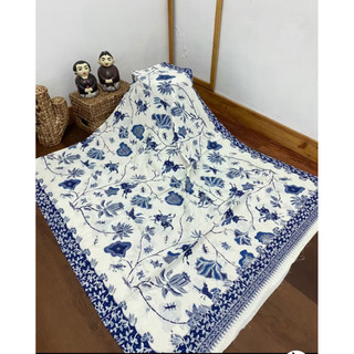 Kain Batik Print Solo Laweyan Motif Enceng / Kembang Jalar - Bahan Rok Janggan TERLARIS