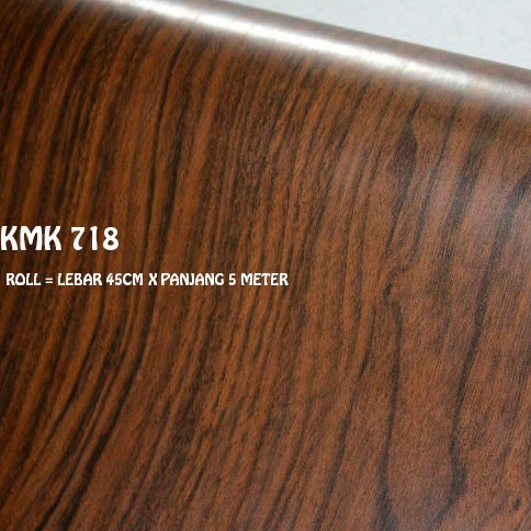 WALLPAPER ROLL STICKER UK 45CMX5M 718 BROWN WOOD WATERPROOF GEMIANG WALLPAPER