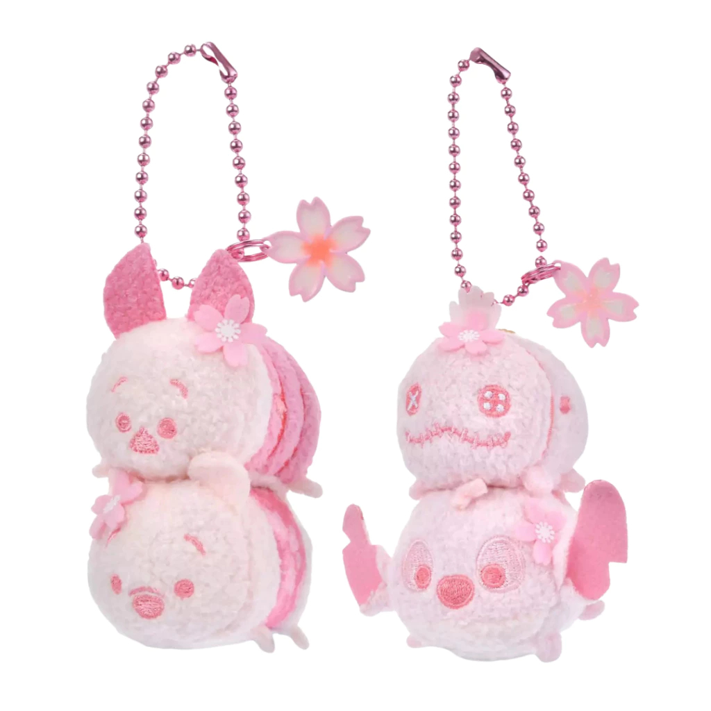 GANTUNGAN KeyChain Mini Plush Disney Tsum Tsum Sakura Winnie the Pooh Stitch Piglet Doll KeyChain