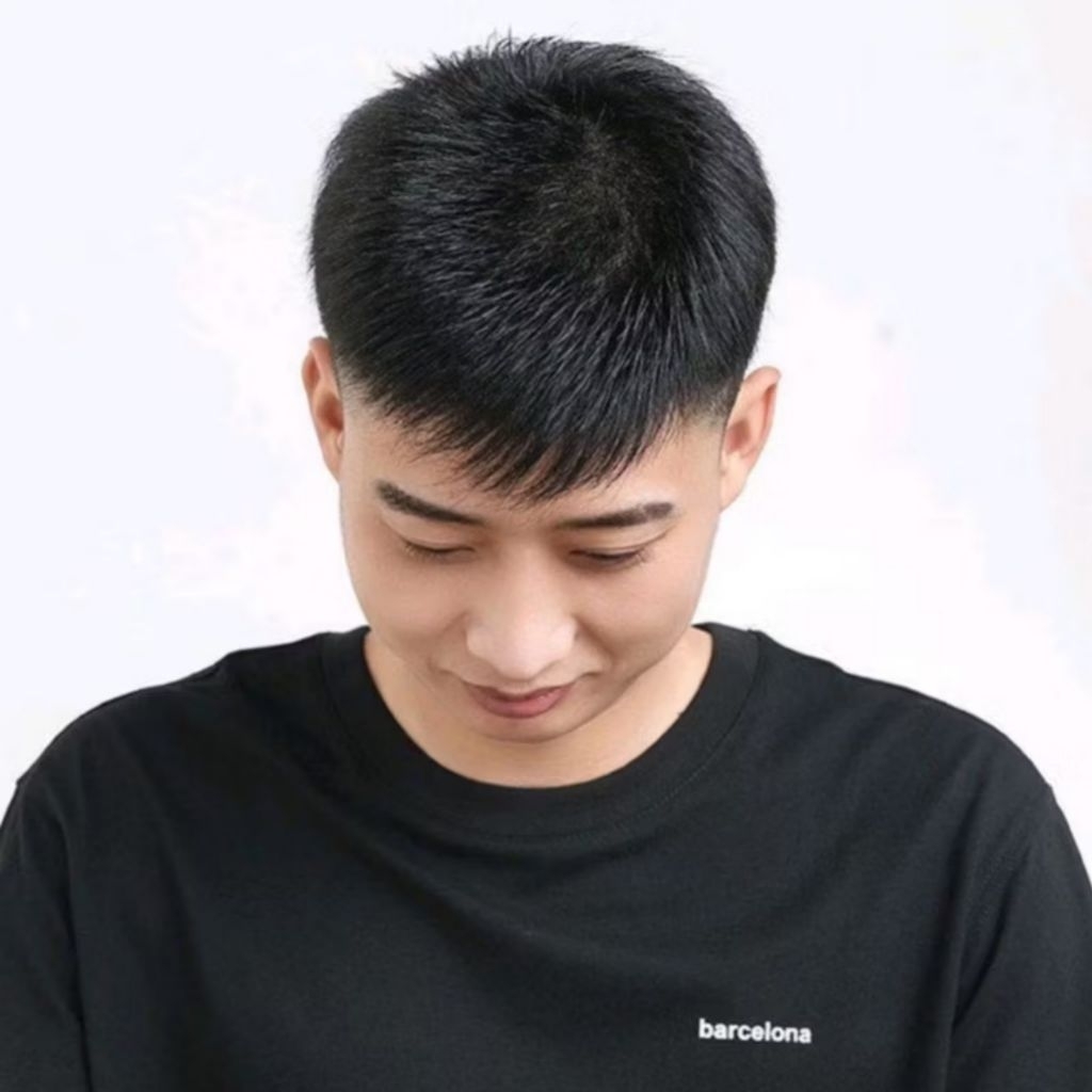 ผมปลอมผู้ชายสั้น/ผมปลอม/วิกผมหมวกหัวล้านผู้ชาย