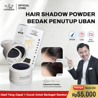 Crowncare Hair Shadow Powder Bedak Penutup Garis Rambut Yang Tipis – Penebal Rambut Instan, Tahan Air & Keringat, Penutup Uban & Botak, Hasil Alami Tahan Lama, Formula alami, tidak berbahaya bagi kulit