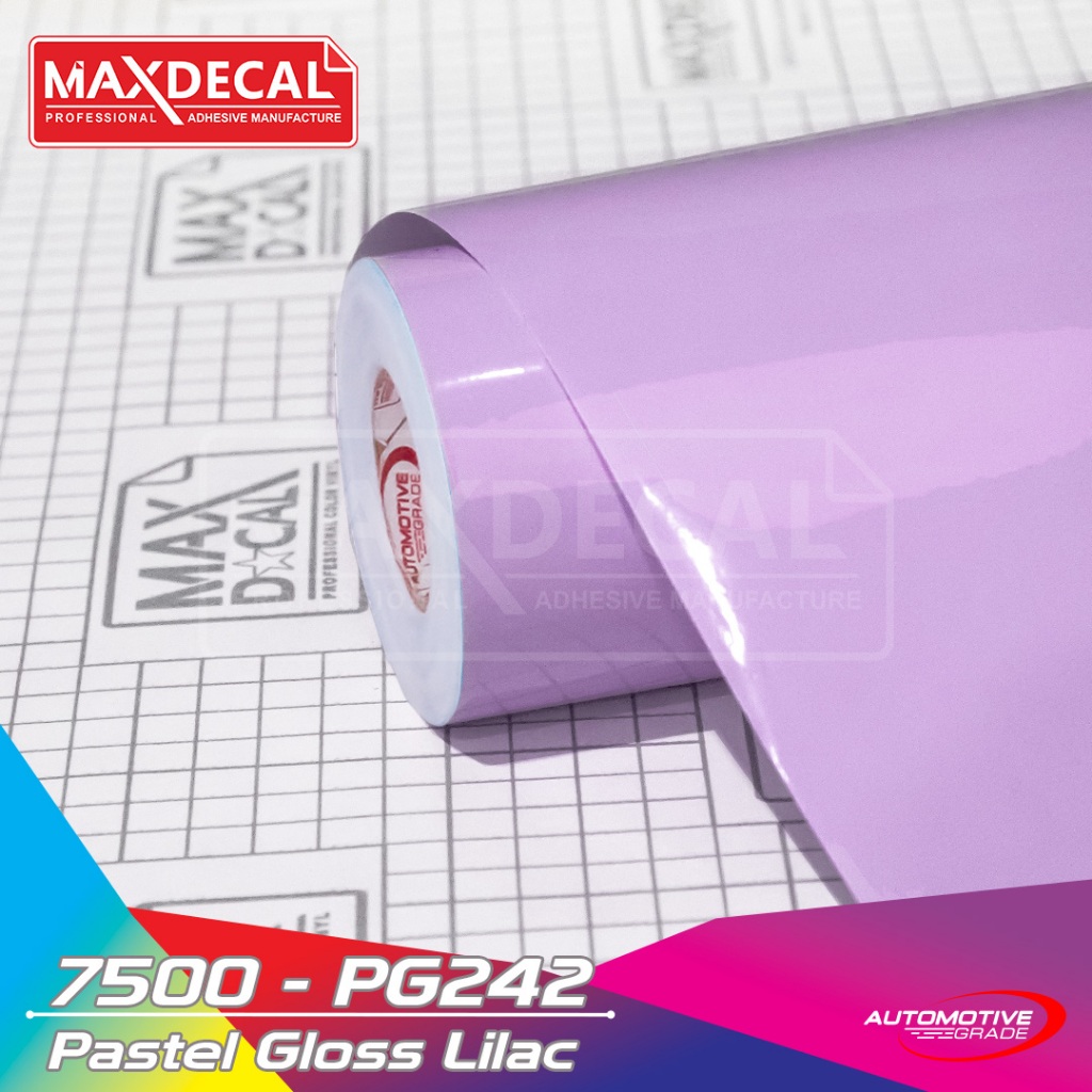 UNGU Maxdecal 7500 PG242 Pastel Gloss Lilac Purple Lilac Glossy Sticker ราคาต่อเมตร
