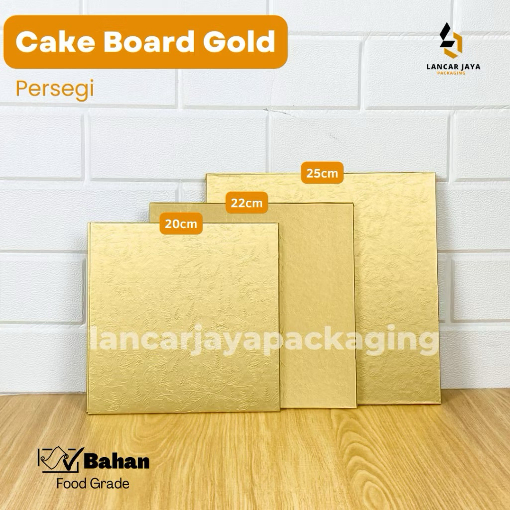 CAKEBOARD จานเค้กทอง TART CAKE GOLD PUDDING BOARD 20 CM