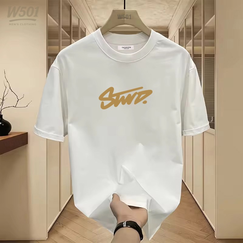 W501 - เสื้อยืด Distro พร้อม Stwd Gold Cotton 24s Motif เสื้อเชิ้ตชายแขนสั้นอินเทรนด์