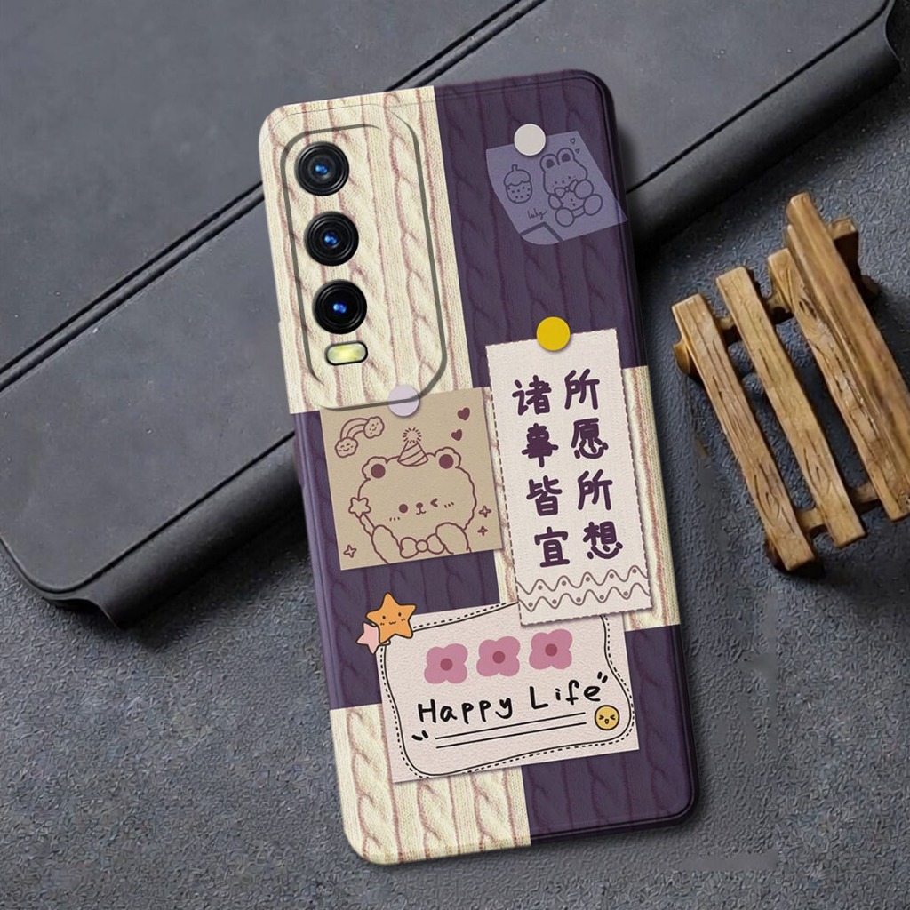 เคส Vivo Y12s - Vivo Y20 - Vivo Y20s เคสแฟชั่น Softcase Macaron ปกป้องกล้อง Kesing Hp Casing Hp Prot
