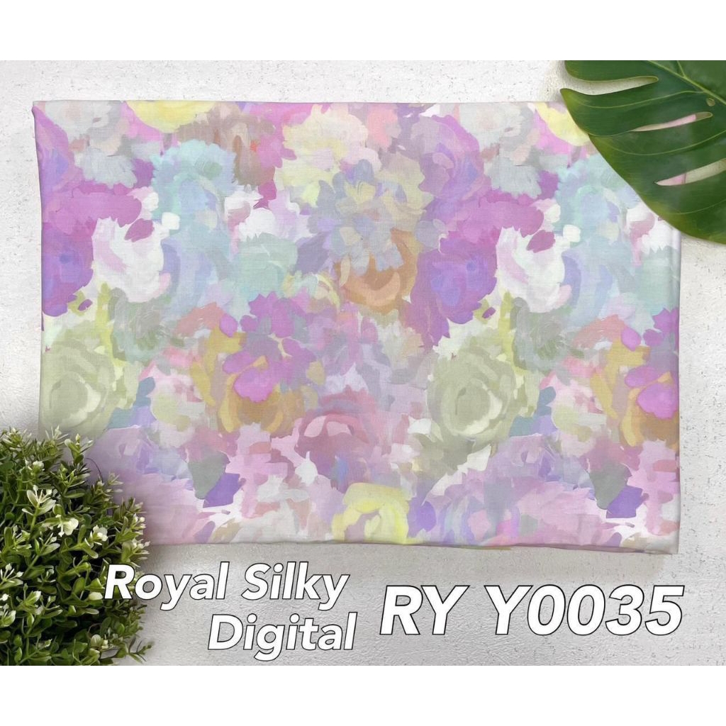 ผ้าดิจิตอล Royal Silky RY Y0035 (ต่อ 0.5 ม.) วัสดุเรยอนพรีเมียม