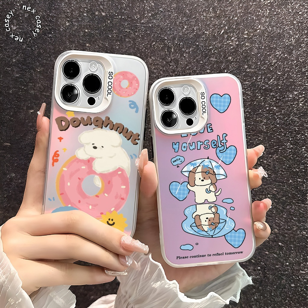 กรณี CASING IMD GLOSSY HAPPY PUPPY สําหรับ SAMSUNG A02S AO3 CORE A03S A04 A04E A04S A05 AO5S A06 A07