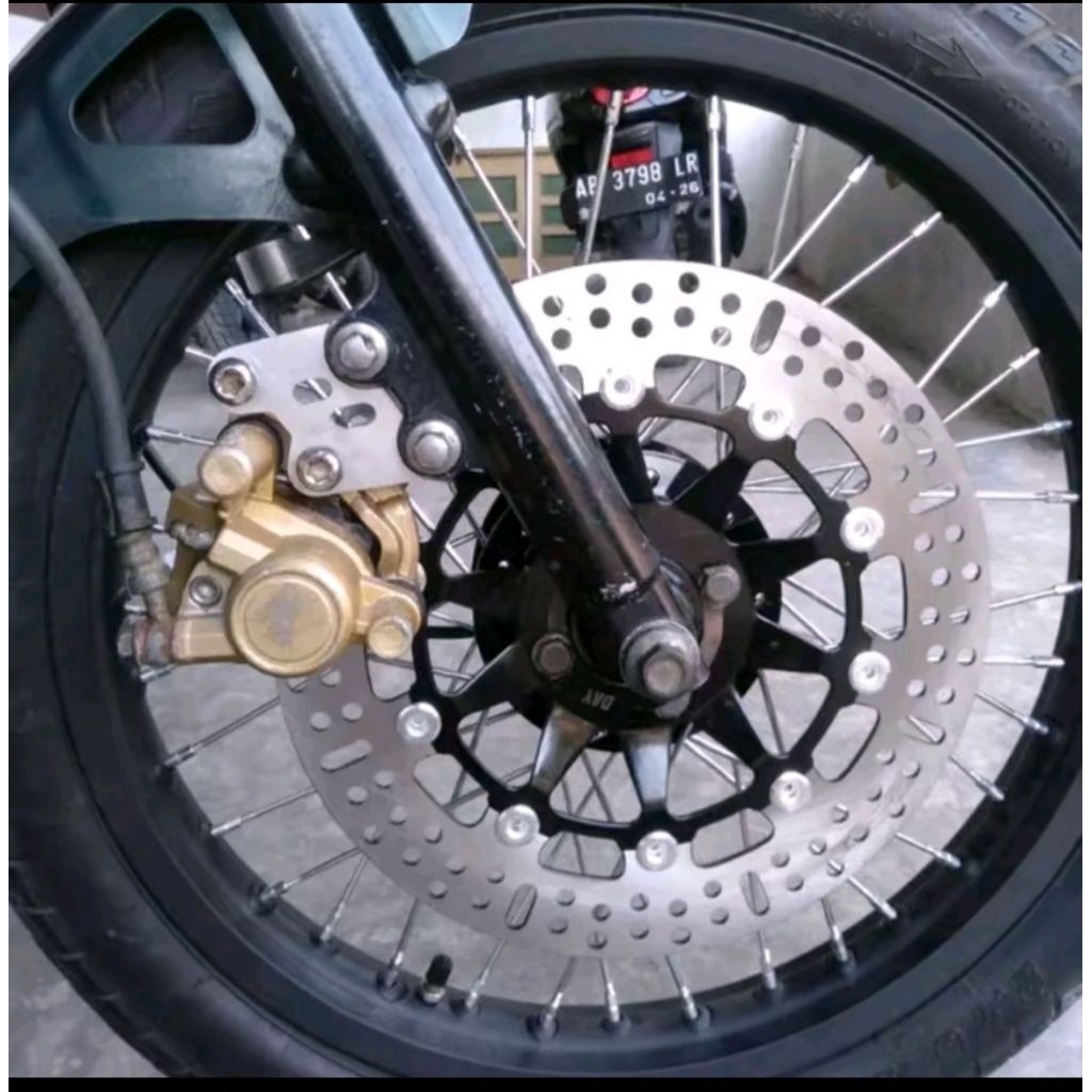 ใหม่ RX king แผ่นด้านหน้า Ktc รุ่นรอบสีดํา Fort 300 มม.ฟรี PNP Bracket Standard Caliper สําหรับรถจัก