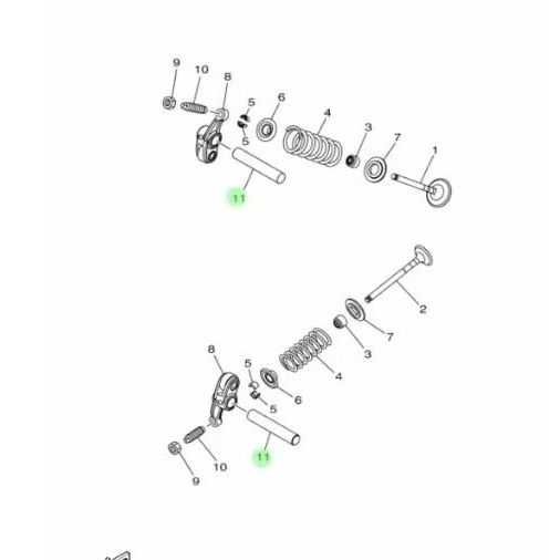 PEN PIANO AS PIANO VALVE YAMAHA MIO M3 2 ชิ้น 2PH-E2146-00 ORIGINAL YAMAHA