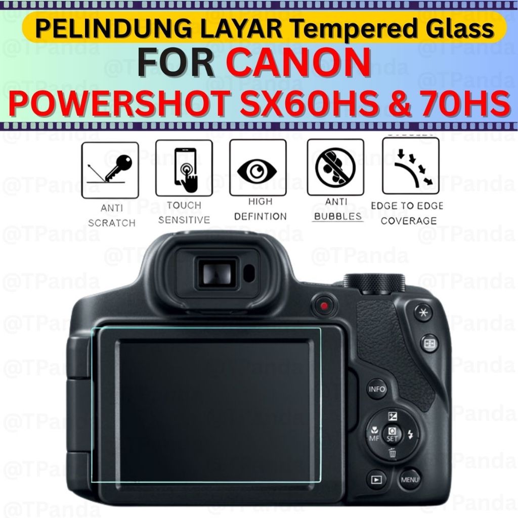LAYER CANON POWERSHOT SX60-HS & SX70-HS ป้องกันหน้าจอกล้องกระจกนิรภัยกล้อง Power Shot SX60HS SX70HS 