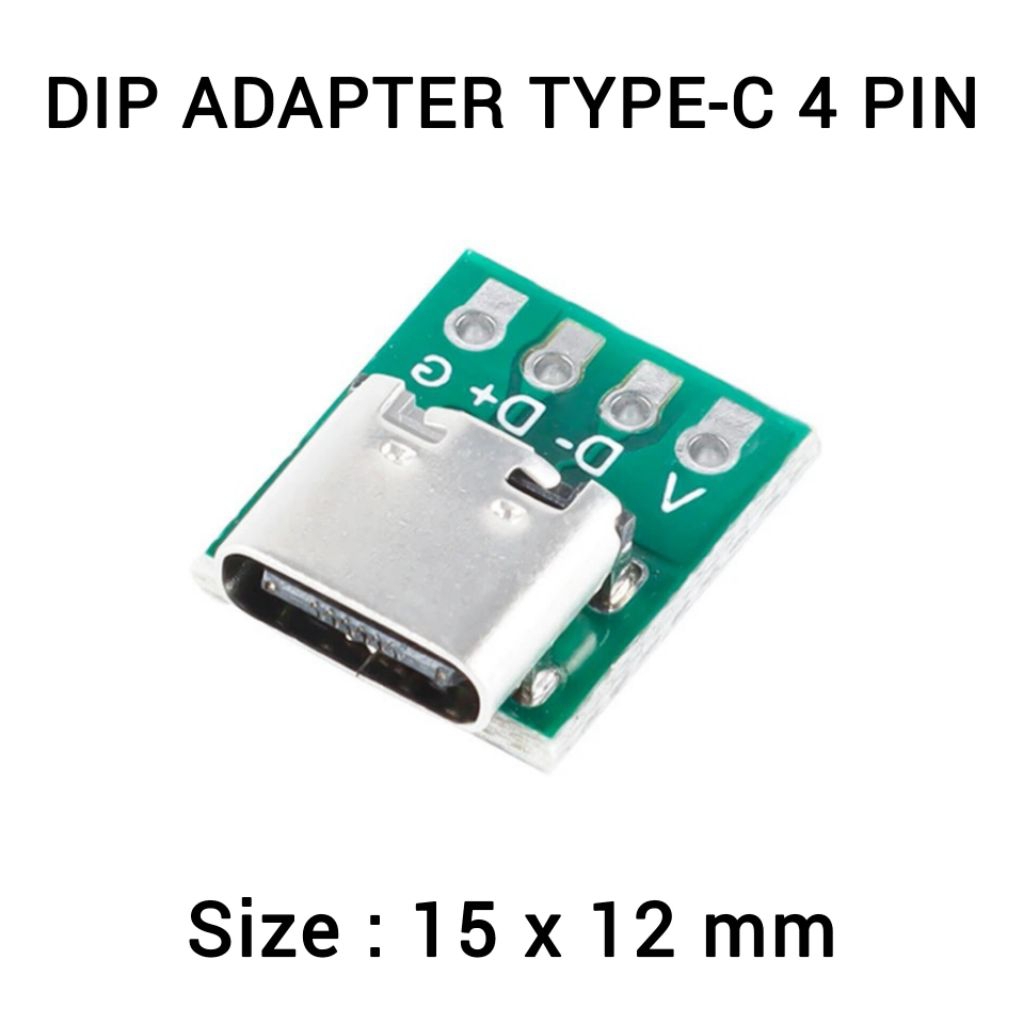Dip อะแดปเตอร์ซ็อกเก็ต USB Type-C 4 Pin หญิง PCB Connector Type-C Mount Board 4P