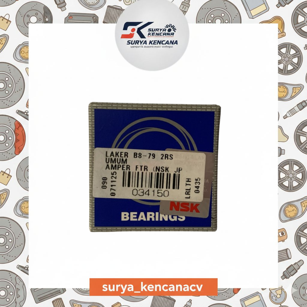 LAKER/LAHER/BEARING B8-79 2RS GENERAL CAMPER FTR ORIGINAL NSK JP 034150