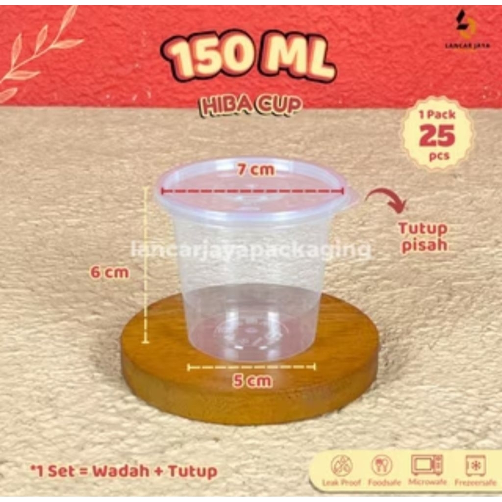 THINWALL PUDDING CUP 150ML (25 ชิ้น)
