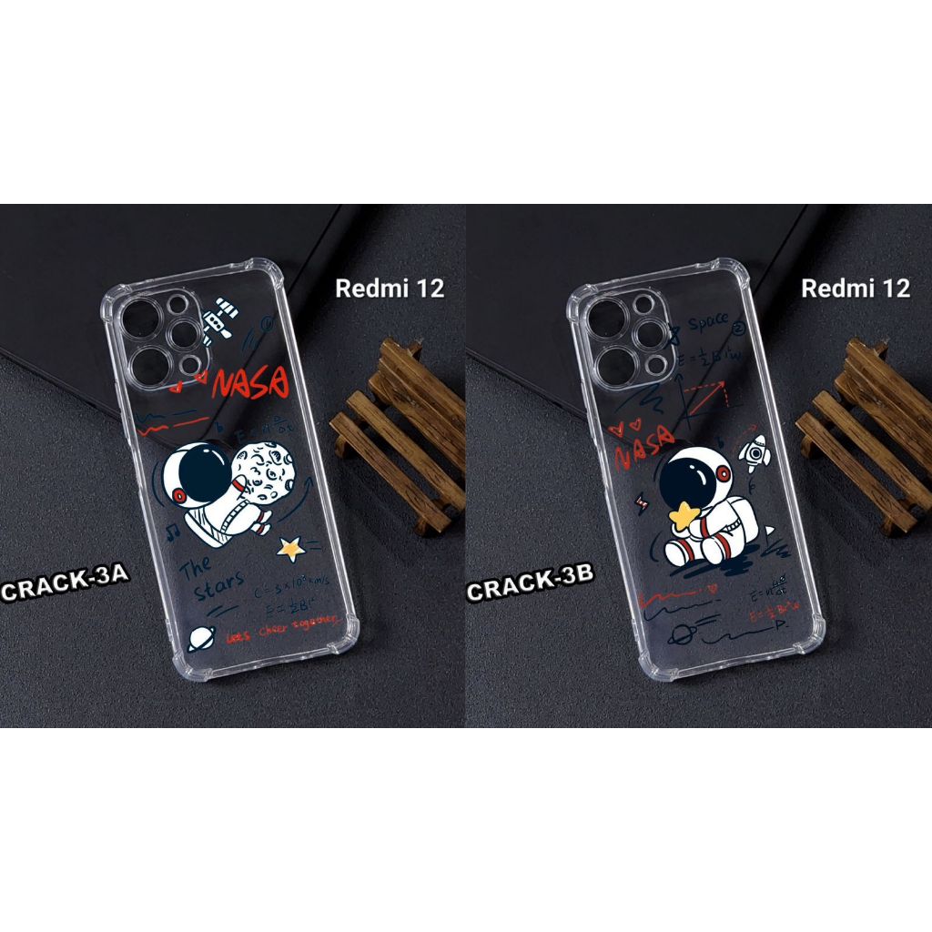 Poco F8 pro F8 ultra crack pc Case anticrack Image soft Case air bag นักบินอวกาศ