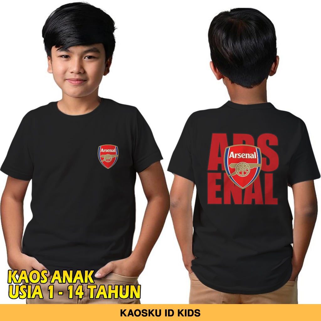 เสื้อยืดอาร์เซนอล Fans Edition สําหรับเด็กอายุ 1-14 ปี ผ้าฝ้ายเย็นหวี 30s ลาย Gunners 1886 ยูนิเซ็กส์