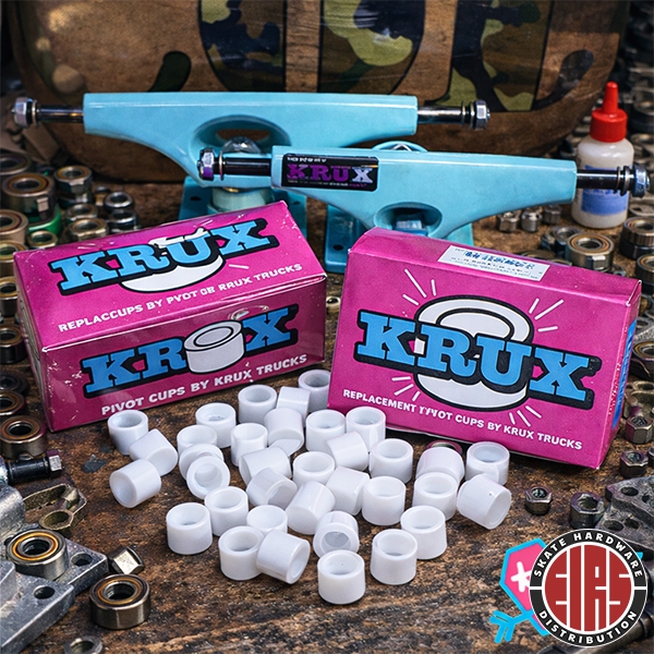KRUX Pivot Cups White Hardware Skateboard ชุด 2 ชิ้น