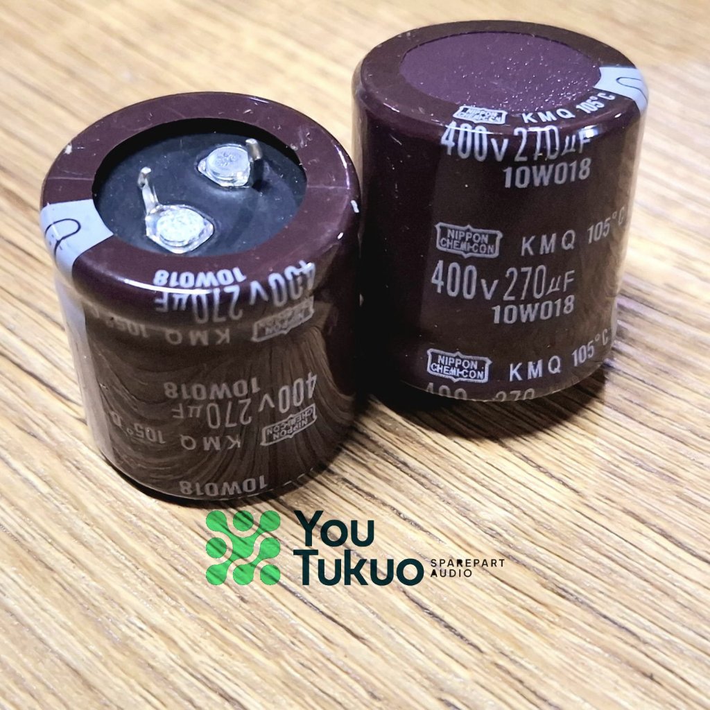 Elco 270uf 400v ใหม่ Original Nippon Chemicon Japan 3x3cm สําหรับพาวเวอร์ซัพพลาย