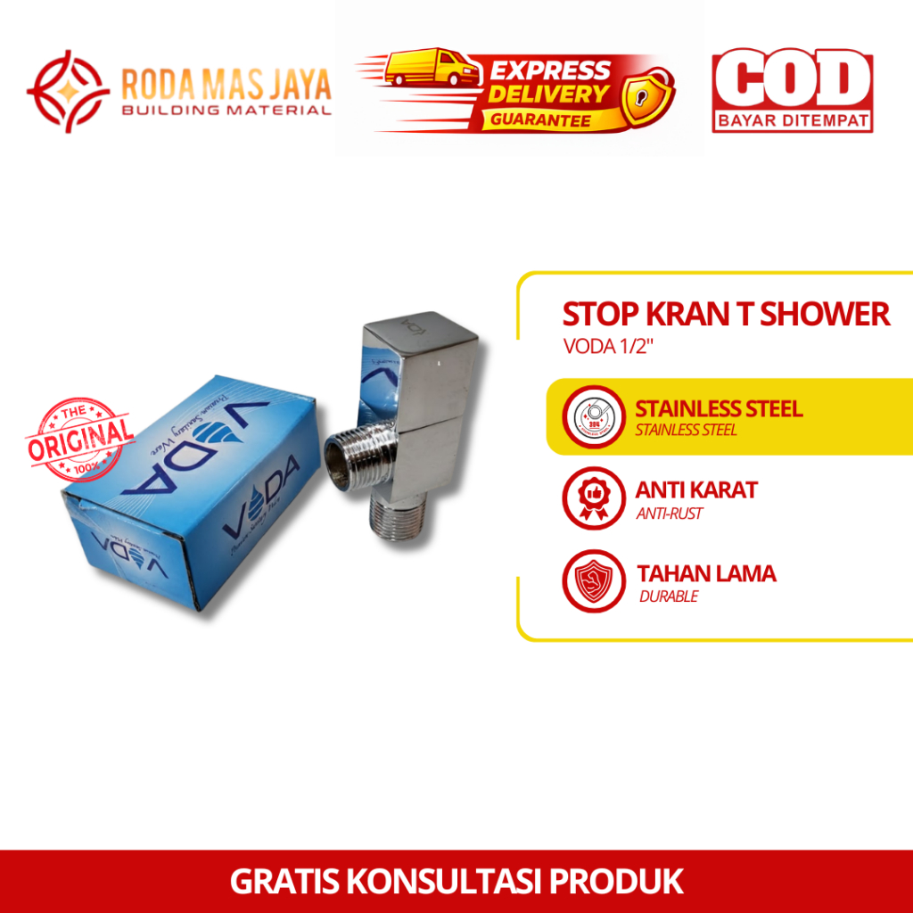 Minimalist Shower Faucet/VODA T-Shower Stop Faucet 1 สาขา 1/2 นิ้ว