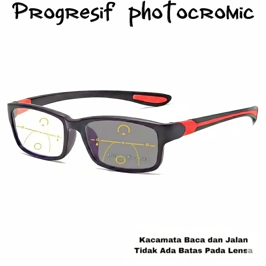 กระจกกีฬา READING FRAME PLUS และเดิน PROGRESSIVE PHOTOCROMIC LENS PROGRESSIVE GLASSES สําหรับการอ่าน