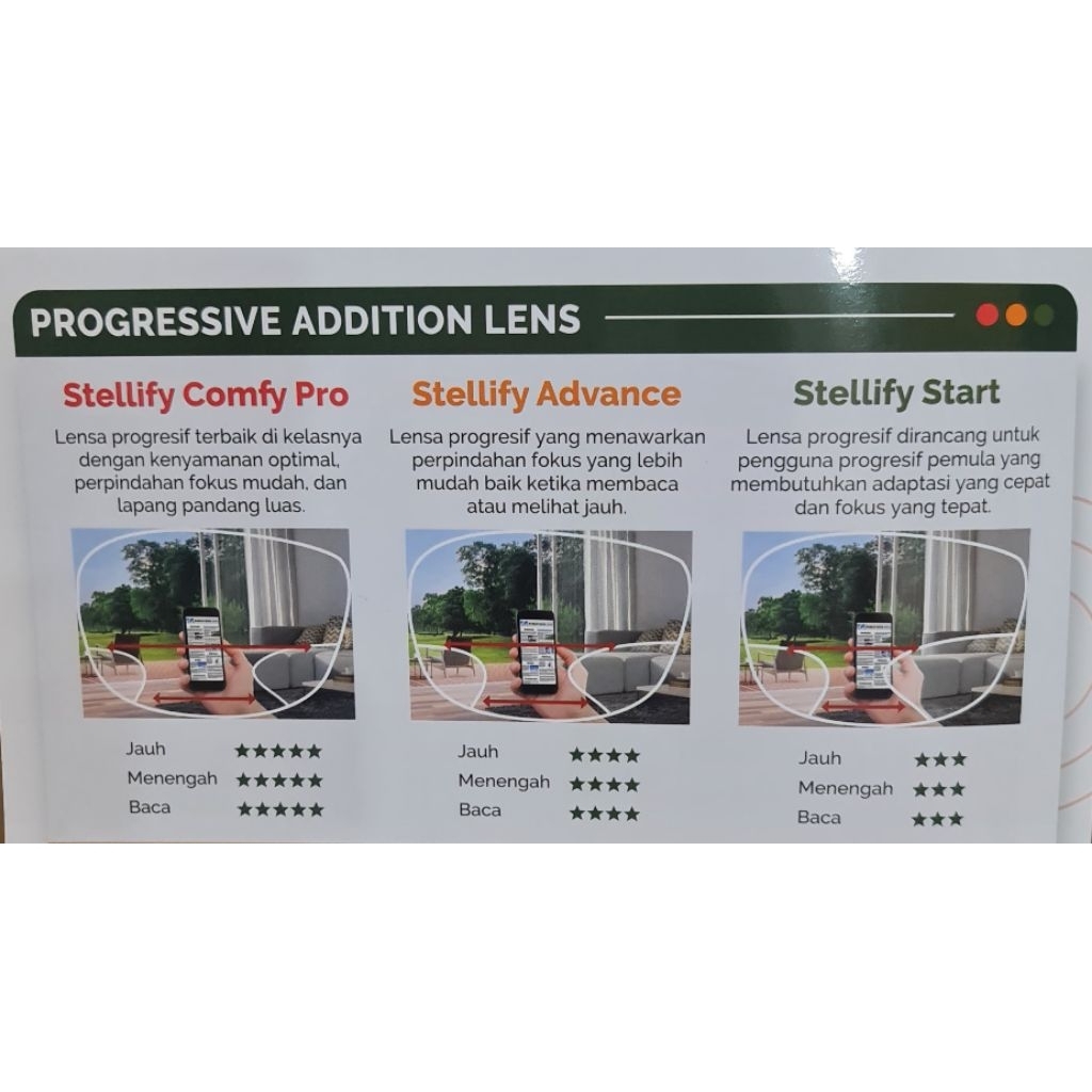 STELLIFY START PROGRESSIVE GLASSES เลนส์ถ่ายภาพ 1.50 HVP, BC โดย hoya