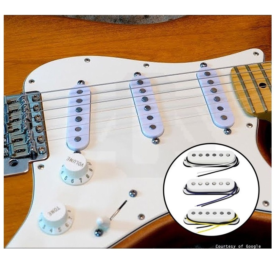 ปิ๊กอัพกีต้าร์คอยล์เดี่ยวสีขาว Jinwoo