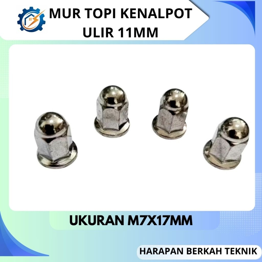 M7 CAP NUT, น็อตท่อไอเสียเกลียว 11 มม., น็อต M7, หัวกุญแจ 10 หัว, น็อตท่อไอเสียรถจักรยานยนต์ฮอนด้า