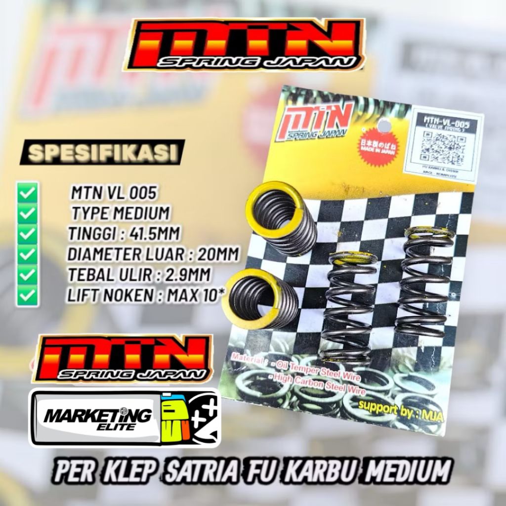 SATRIA FU CARBON MTN VL - 005 ของแท้ MTN SATRIA FU VALVE SPRING