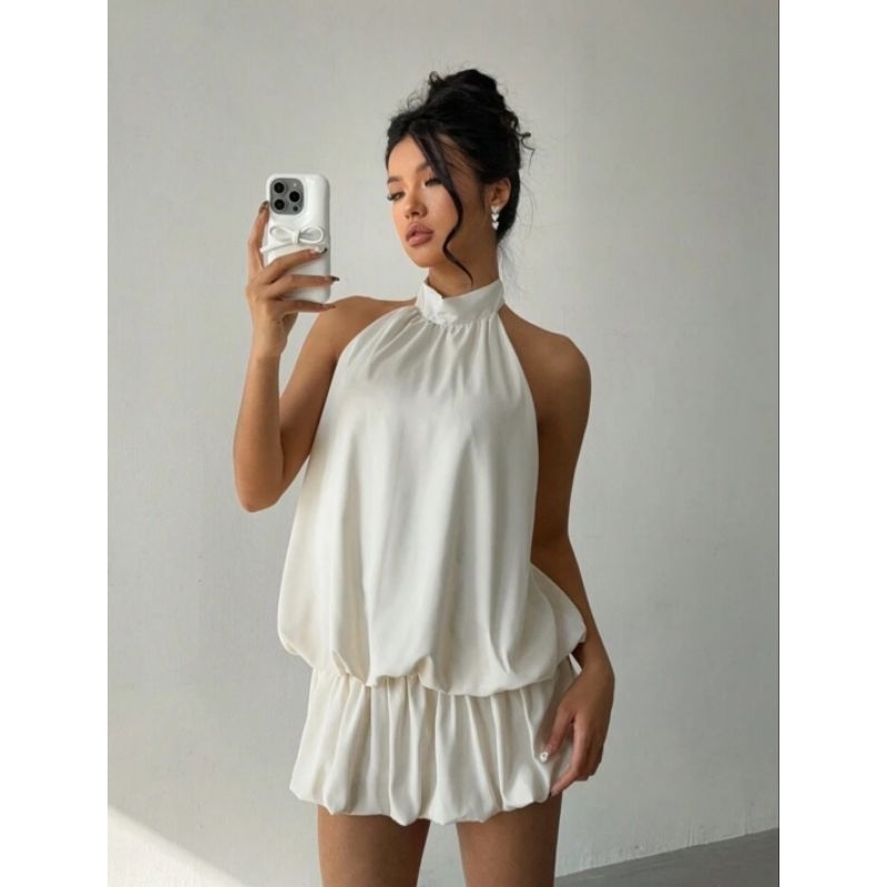 FYF_A0731 - มินิเดรสคอเชือกแขวนคอนัวเนีย