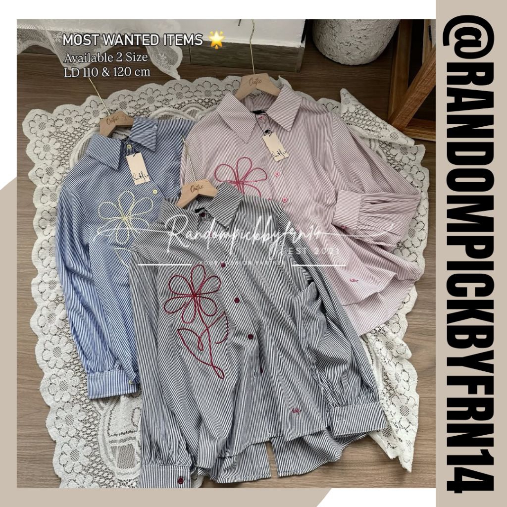 LUVY JEANS SHIRT OUTFIX || เสื้อ STRIPE OUTFIX