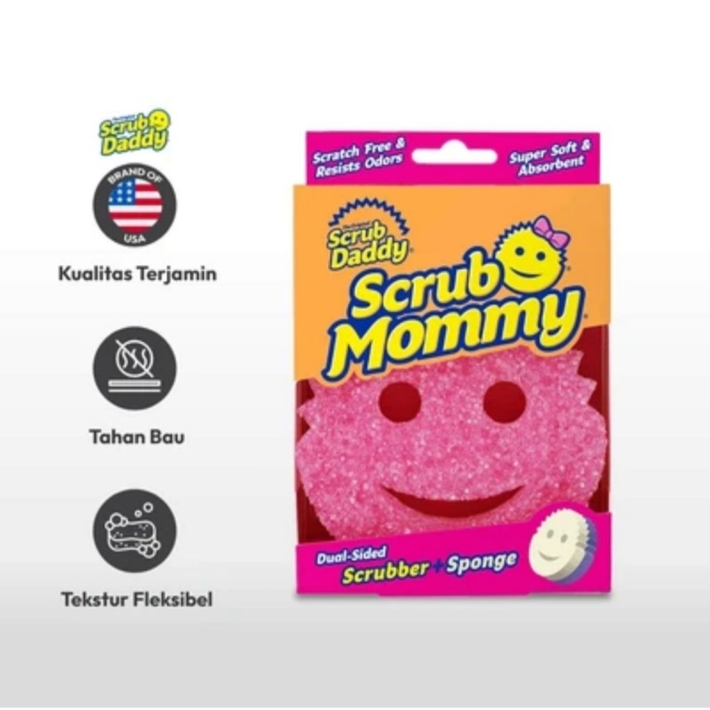 ฟองน้ําทําความสะอาด Scrub Daddy Mommy - สีชมพู