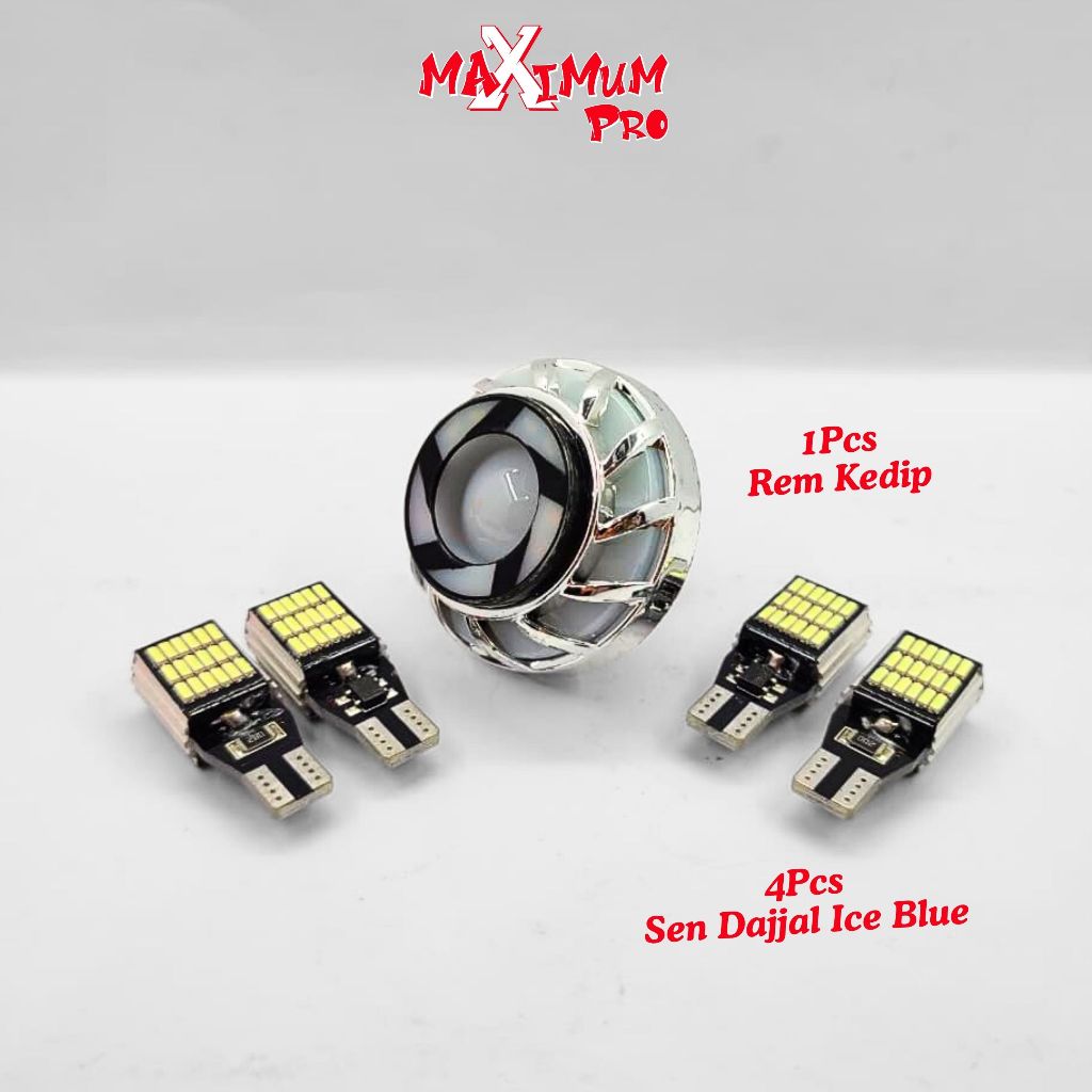 DAJJAL TURN SIGNAL LIGHT PACKAGE + CITY LIGHT DUSK T10 T15 45 POINTS ไฟฉายเบรค DC 12V UNIVERSAL MOTO