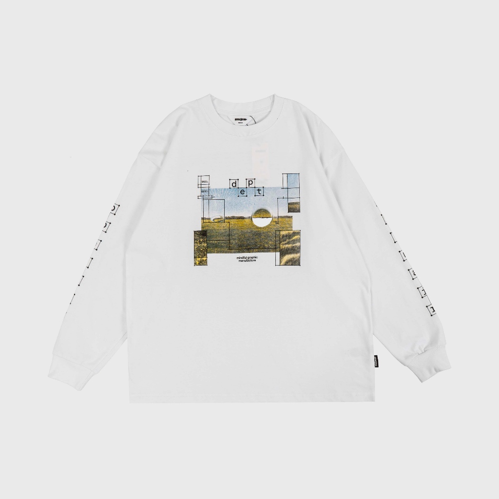 Magma แขนยาว Somber 01 เสื้อยืดแขนยาวสีขาวผู้ชาย Magma เครื่องแต่งกาย