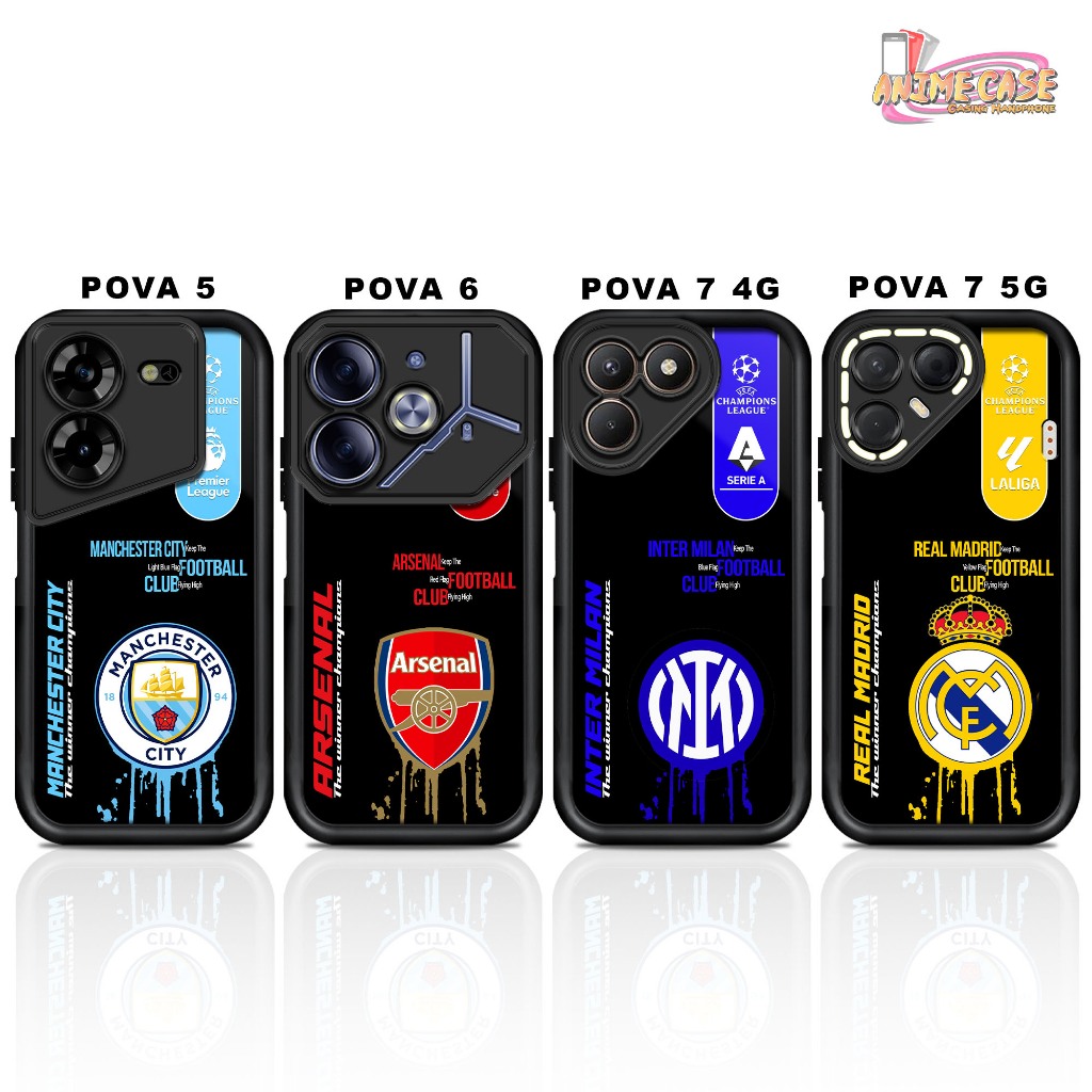 Softcase ผิวมัน TECNO POVA 5/6/7 4G/7 5G ปลอก Hp ซิลิโคนป้องกันกล้อง FOOTBALL NW