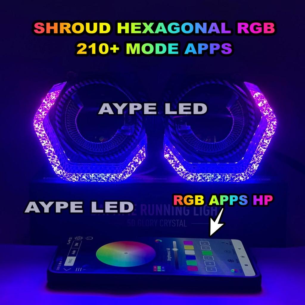 5D หกเหลี่ยมอะคริลิค Shroud แหวน 2.5 นิ้ว Bished โปรเจคเตอร์ Rgb Apps เวียดนามสไตล์คุณภาพระดับพรีเมี