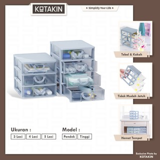 KOTAKIN Rak Susun 5 Tingkat Laci Meja Tempat Penyimpanan Organizer Kosmetik Perlengkapan Stationery Storage Serbaguna