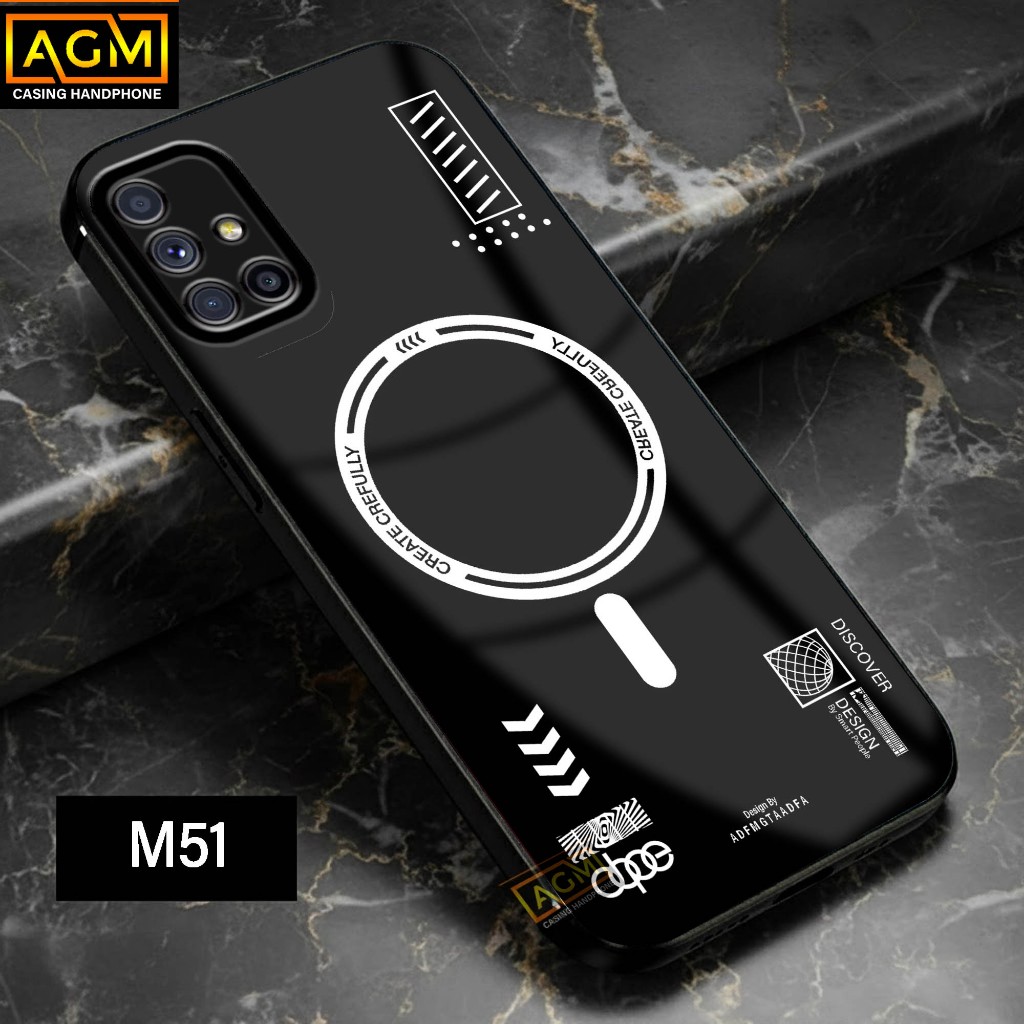 เคส Samsung M51 - New Softcase Glossy Full Body Casing Hp Samsung M51 [Magsaf Motif] - AGM Case soft