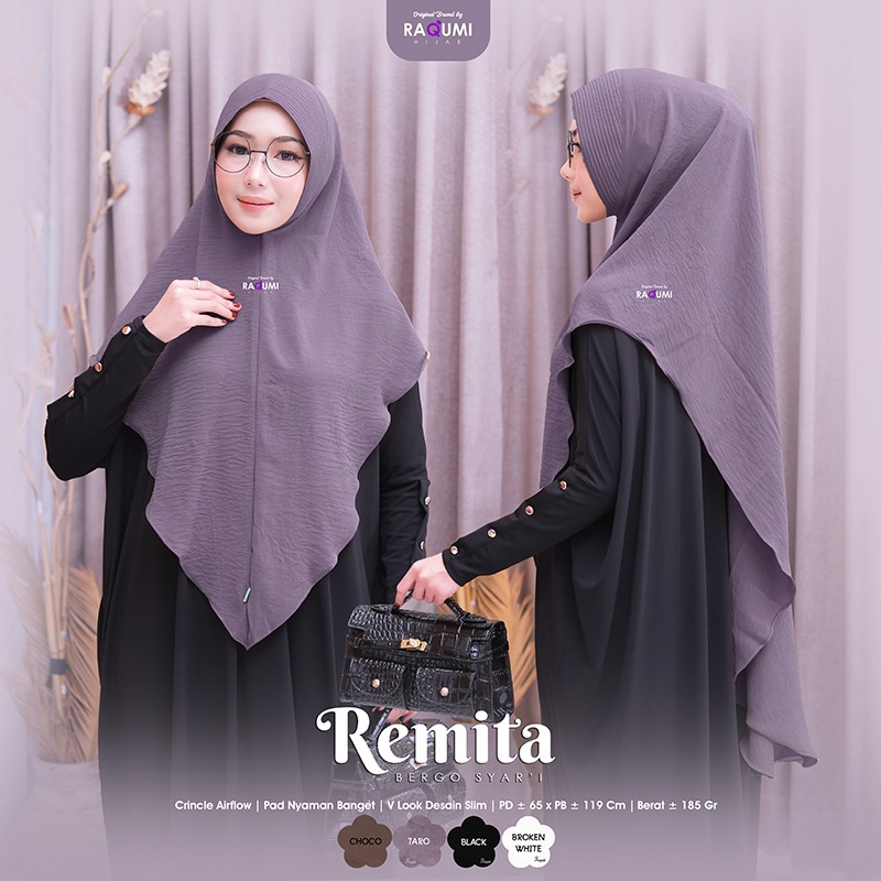 REVITA BERGO ต้นฉบับโดย RAQUMI HIJAB / คลินิก AIRFLOW HIJAB / PLAIN JUMBO HIJAB