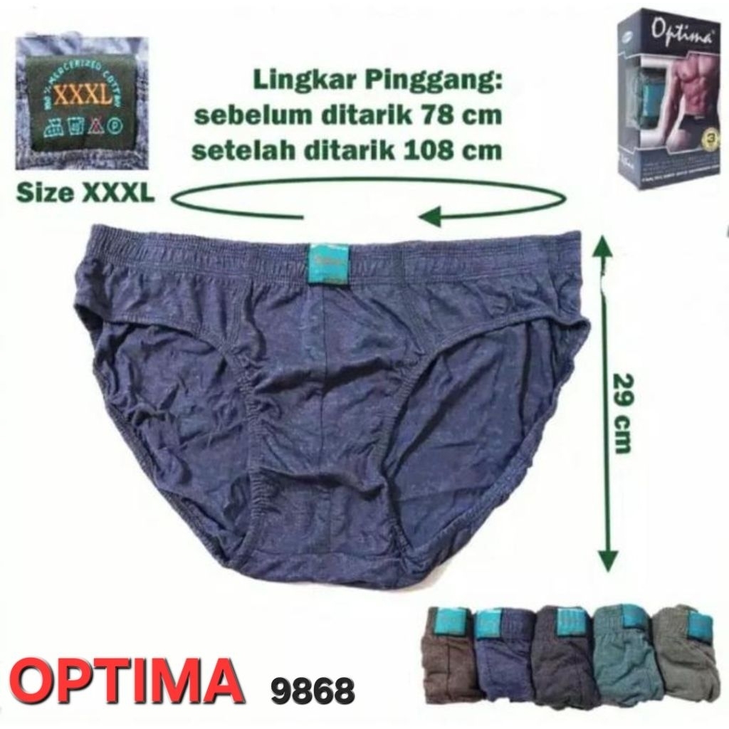 OPTIMA 9868 ชุดชั้นในชาย (3 ชิ้น) XXXL/3L