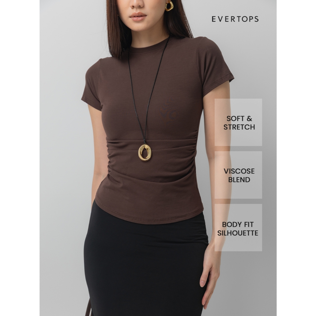 Evertops - เสื้อสชา | เสื้อเข้ารูป Ruched ลาย้เหนียว