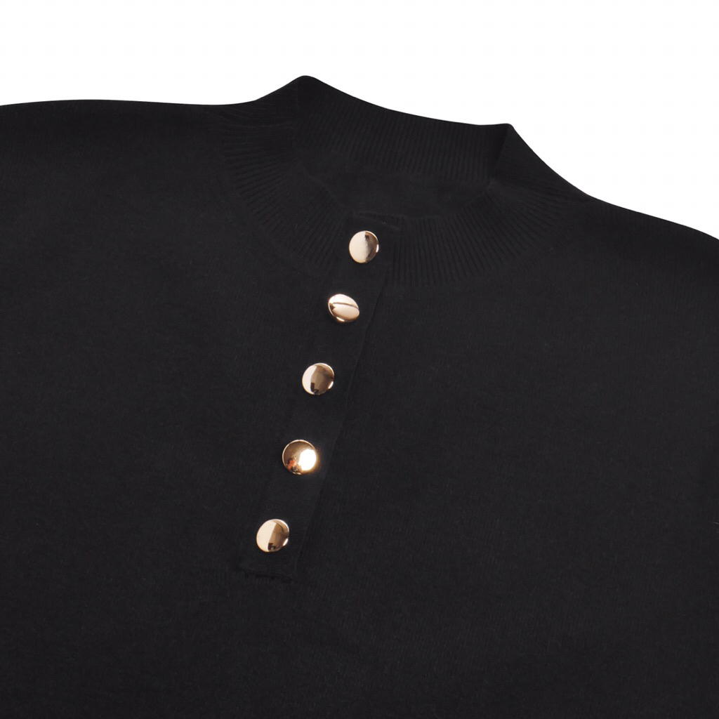 Wovelle Henley Knit Top