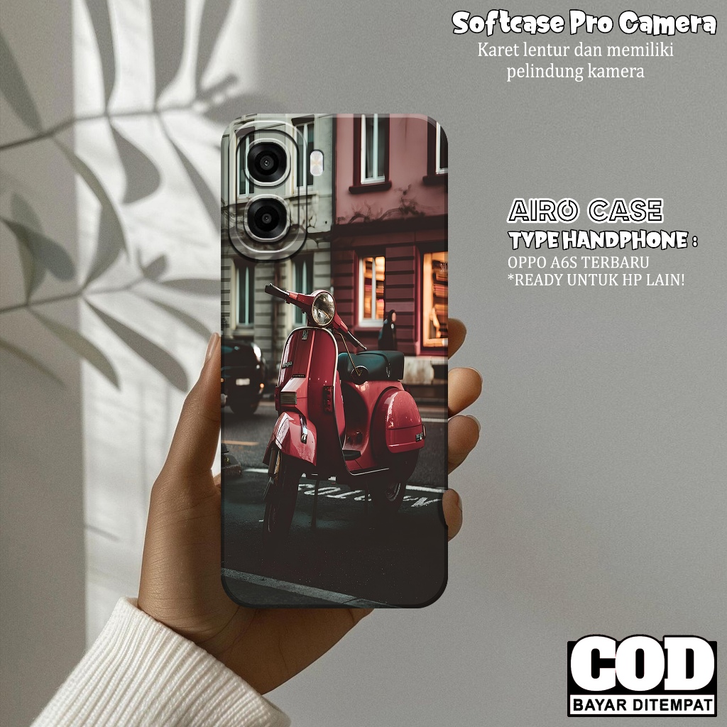 เคส Oppo A6S ล่าสุด - เคส Oppo A6S Softcase - เคสแฟชั่น Vespa - เคส Oppo A6S - Pro Camera Softcase -