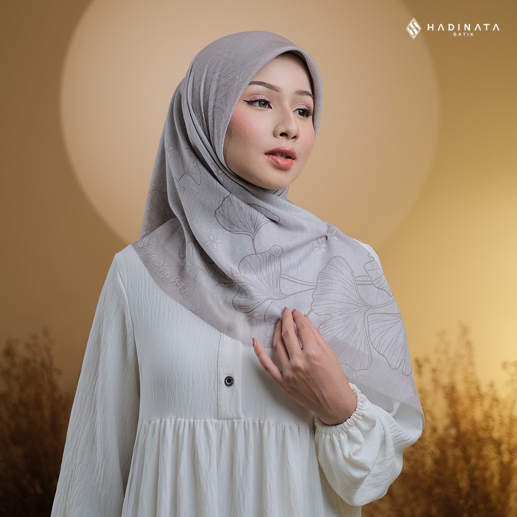 Hadinata Batik Hijab Premium Harmony Grey